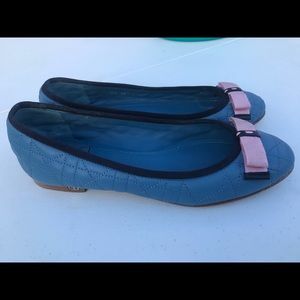 Christian Dior Bow Ballerina Leather Ballet Flats